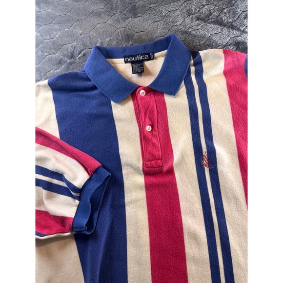 Nautica Other - VTG Nautica Mens XL Multicolor Striped Polo Shirt Short Sleeve Casual Preppy